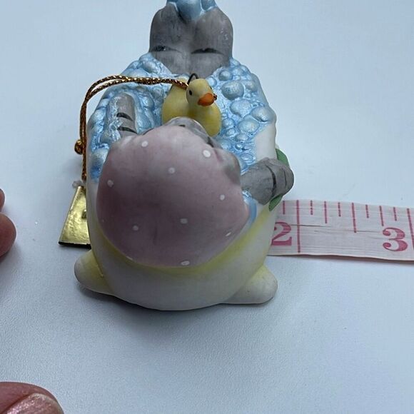 VTG 1988 Kitty Cucumber & rubber duck ornament B.Shackman Schmid - Picture 6 of 7